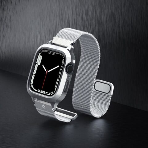 SPIGEN METAL FIT ”PRO” narukvica za APPLE WATCH 4/5/6/7/8/SE (44/45 mm) SILVER - Slika 7