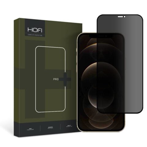 12 12 pro HOFI ANTI SPY GLASS PRO+ kaljeno staklo za  iPHONE 12 / 12 PRO (PRIVACY) - Slika 1