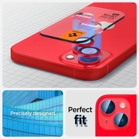 8 SPIGEN OPTIK.TR ”EZ FIT” CAMERA PROTECTOR 2 komada za iPHONE 14 / 14 PLUS (RED) - Slika 9