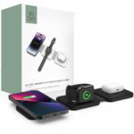 Tech-Protect QI15W-A24 3 u 1 MAGNETIC MAGSAFE bežični punjač (crni)