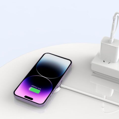 4 TECH-PROTECT QI15W-A25 MAGNETIC MAGSAFE bežični punjač (bijeli) - Slika 5