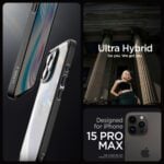 SPIGEN ULTRA HYBRID zaštita za iPHONE 15 PRO MAX (MATTE BLACK) - Slika 7