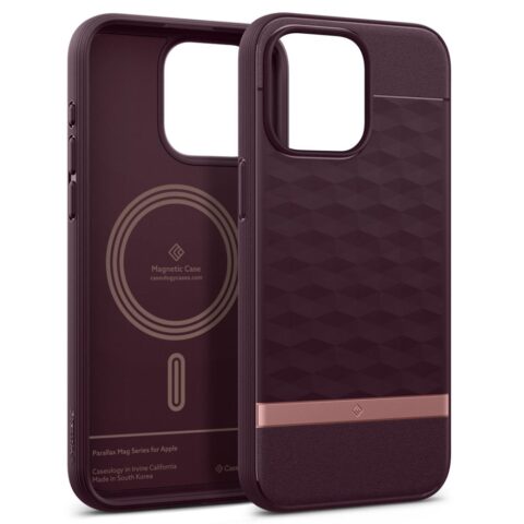CASEOLOGY PARALLAX MAG MAGSAFE zaštita za iPhone 15 PRO MAX (BURGUNDY) - Slika 9