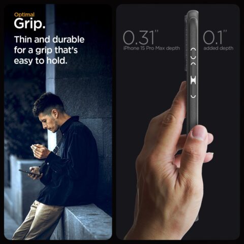 SPIGEN MAG ARMOR MAGSAFE za iPHONE 15 PRO MAX (MATTE BLACK) - Slika 4