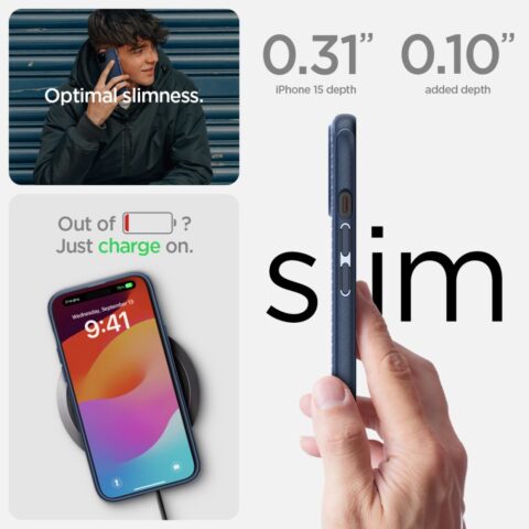 SPIGEN MAG ARMOR MAGSAFE za iPHONE 15 PLUS (MATTE BLACK) - Slika 6