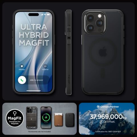 SPIGEN ULTRA HYBRID MAGSAFE zaštita za iPHONE 15 PRO MAX (FROST BLACK) - Slika 4