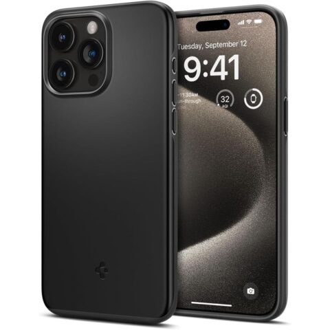 SPIGEN THIN FIT zaštita za iPHONE 15 PRO MAX (crna) - Slika 1
