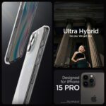 SPIGEN ULTRA HYBRID zaštita za iPHONE 15 PRO (FROST CLEAR) - Slika 4