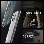 SPIGEN ULTRA HYBRID zaštita za iPHONE 15 PRO (CRYSTAL CLEAR) - Slika 7