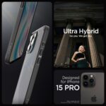 SPIGEN ULTRA HYBRID zaštita za iPHONE 15 PRO (FROST BLACK) - Slika 6