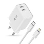 TECH-PROTECT C35W univerzalni punjač 2x TIP-C PD35W + LIGHTNING kabel (bijeli) - Slika 2