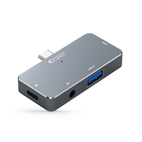 1 TECH-PROTECT V6-HUB ADAPTER 4 u 1 (sivi) - Slika 2