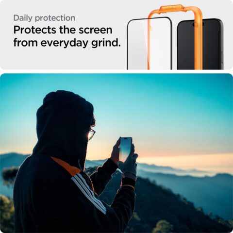 11 2  komada SPIGEN ALM GLASS FC kaljeno staklo za iPHONE 15 PLUS - Slika 10