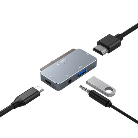 3 TECH-PROTECT V6-HUB ADAPTER 4 u 1 (sivi) - Slika 4