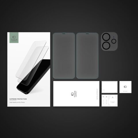 6 Tech-Protect Supreme komplet 2 kaljena stakla + zaštita za leće za iPhone 11 - Slika 5