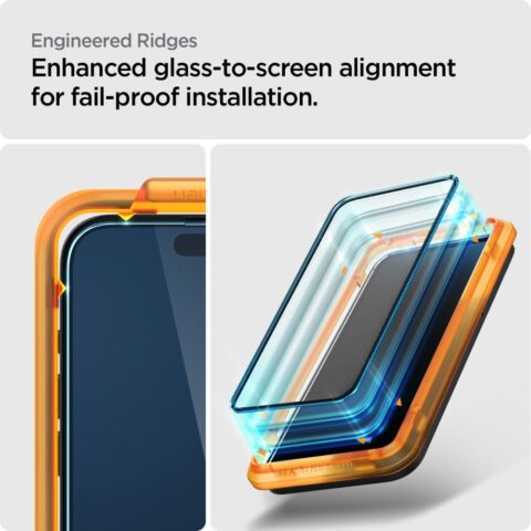 8 2  komada SPIGEN ALM GLASS FC kaljeno staklo za iPHONE 15 PLUS - Slika 7