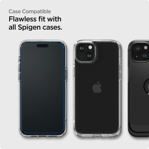 9 2  komada SPIGEN ALM GLASS FC kaljeno staklo za iPHONE 15 PLUS - Slika 8