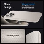 SPIGEN LIQUID AIR zaštita za iPHONE 15 PRO (NATURAL TITANIUM) - Slika 3