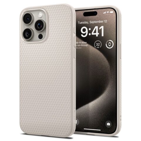 7 SPIGEN LIQUID AIR zaštita za iPHONE 15 PRO (NATURAL TITANIUM) - Slika 1