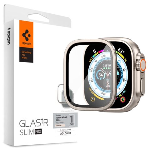 10 SPIGEN GLAS.TR SLIM PRO kaljeno staklo za APPLE WATCH ULTRA 1 / 2 (49 mm) TITANIUM - Slika 1