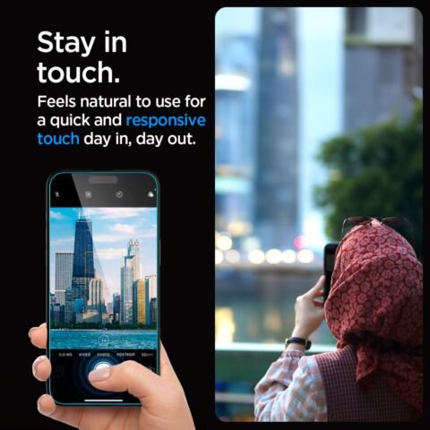 SPIGEN GLAS.TR ”EZ FIT” FC 2 komada za iPHONE 15 PLUS (PRIVACY) - Slika 11