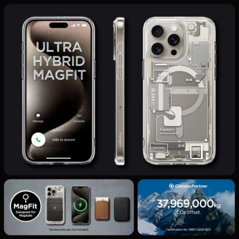 13 SPIGEN ULTRA HYBRID MAGSAFE zaštita za iPHONE 15 PRO MAX (NATURAL TITANIUM) - Slika 14