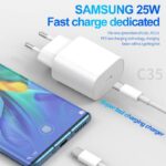 Jellico C35 punjač s kabelom, USB-C, QC 25 W, bijela - Slika 5