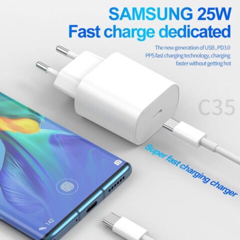 4 Jellico C35 punjač s kabelom, USB-C, QC 25 W, bijela - Slika 5