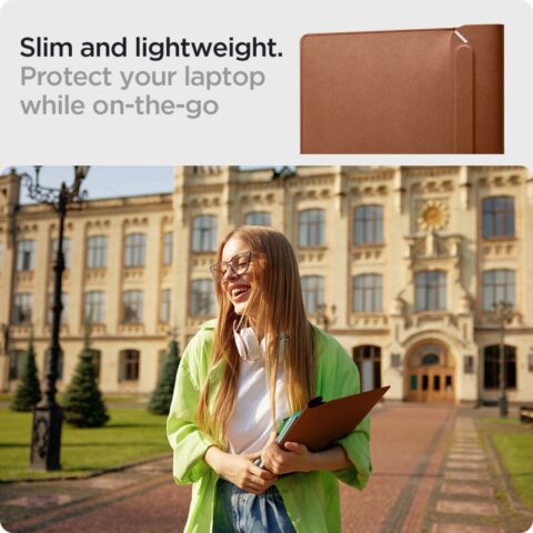 4 SPIGEN VALENTINUS SLEEVE elegantna LAPTOP torbica 15-16" (CLASSIC BROWN) - Slika 5