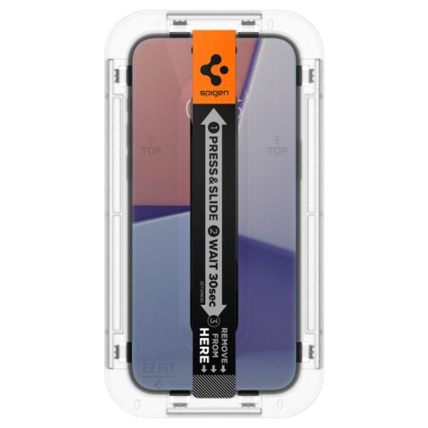 SPIGEN GLAS.TR ”EZ FIT” za iPHONE 15 PRO MAX (PRIVACY) metalizirano - Slika 4