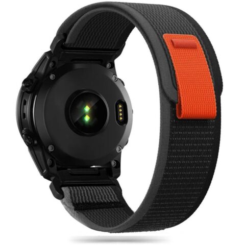 6 TECH-PROTECT NYLON narukvica GARMIN FENIX 5 / 6 / 6 PRO / 7 (BLACK/ORANGE) - Slika 1