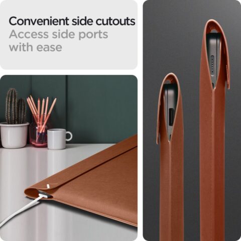 6 SPIGEN VALENTINUS SLEEVE elegantna LAPTOP torbica 15-16" (CLASSIC BROWN) - Slika 7
