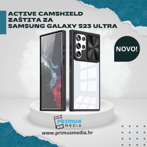 White and Blue Modern Shoes Product Sale Instagram Post (24) ACTIVE CAMSHIELD zaštita za Samsung GALAXY S23 ULTRA - Slika 1