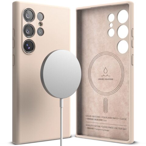 RINGKE SILICONE MAGNETIC MAGSAFE zaštita za Samsung GALAXY S24 ULTRA (PINK SAND) - Slika 9