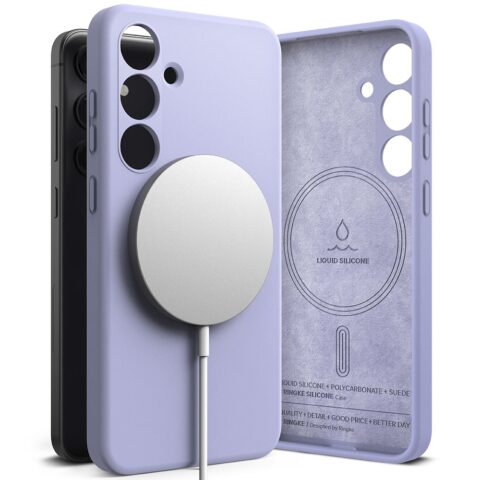 2 RINGKE SILICONE MAGNETIC MAGSAFE zaštita za Samsung GALAXY S24 (LAVENDER) - Slika 1