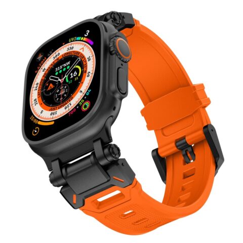 TECH-PROTECT DELTA PRO narukvica APPLE WATCH 4 / 5 / 6 / 7 / 8 / 9 / SE / ULTRA 1 / 2 (42 / 44 / 45 / 49 mm) ORANGE/BLACK - Slika 2