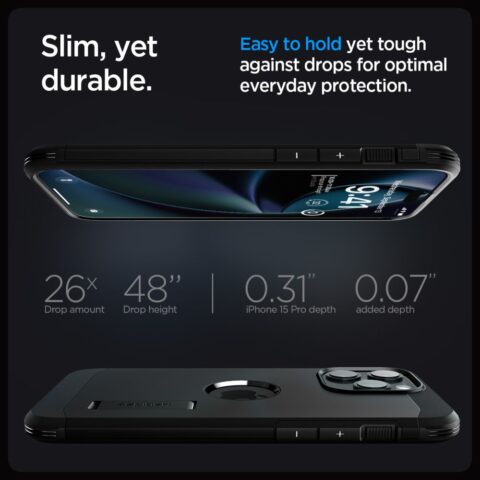 SPIGEN TOUGH ARMOR MAG MAGSAFE zaštita za iPHONE 15 PRO MAX (crna) - Slika 16