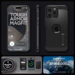 SPIGEN TOUGH ARMOR MAG MAGSAFE zaštita za iPHONE 15 PRO MAX (crna) - Slika 17