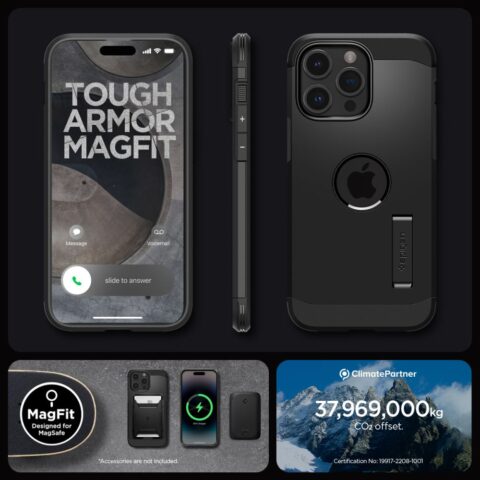 SPIGEN TOUGH ARMOR MAG MAGSAFE zaštita za iPHONE 15 PRO MAX (crna) - Slika 17