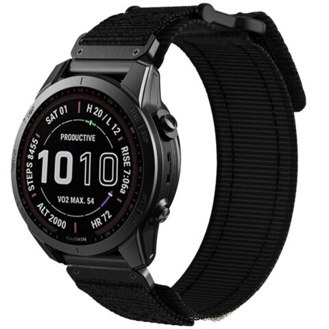 6 TECH-PROTECT SCOUT PRO narukvica GARMIN FENIX 3 / 5X / 3HR / 5X PLUS / 6X / 6X PRO / 7X / 8 (51 mm) (crna) - Slika 1