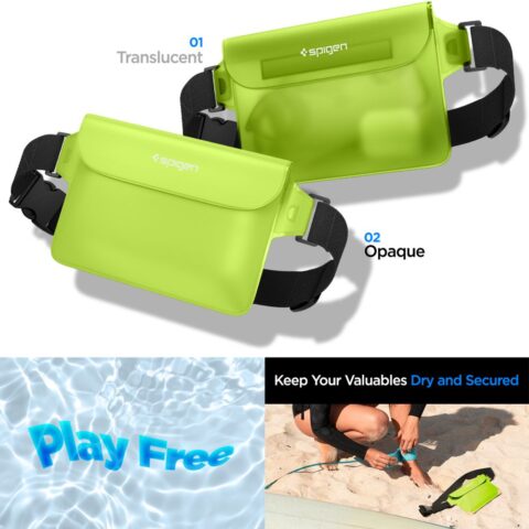 1 2x komada SPIGEN A620 UNIVERZALNA vodootporna torbica za mobitele (CACTUS GREEN) - Slika 2