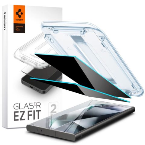 10 2x SPIGEN GLAS.TR ”EZ FIT” za Samsung S24 ULTRA (PRIVACY) metalizirano - Slika 1