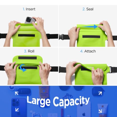 4 2x komada SPIGEN A620 UNIVERZALNA vodootporna torbica za mobitele (CACTUS GREEN) - Slika 5