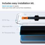 2x SPIGEN GLAS.TR ”EZ FIT” za Samsung S24 (PRIVACY) metalizirano - Slika 8