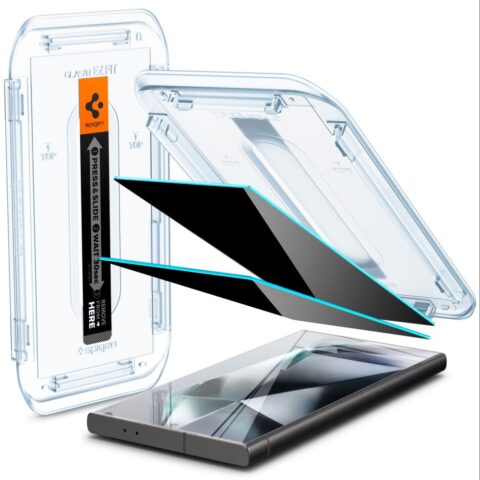 9 2x SPIGEN GLAS.TR ”EZ FIT” za Samsung S24 ULTRA (PRIVACY) metalizirano - Slika 9