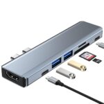 TECH-PROTECT V5-HUB ADAPTER 7 u 1 (sivi) - Slika 3
