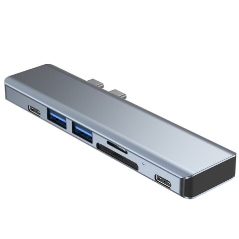 6 TECH-PROTECT V5-HUB ADAPTER 7 u 1 (sivi) - Slika 6