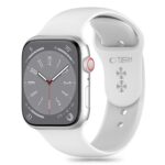 TECH-PROTECT SILICONE narukvica za APPLE WATCH 6 / 7 / 8 / 9 / 10 / SE / ULTRA 1 / 2 (44 / 45 / 46 / 49 mm) bijela
