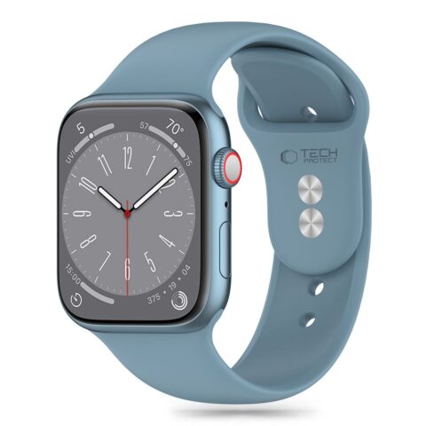 1 TECH-PROTECT SILICONE narukvica za APPLE WATCH 6 / 7 / 8 / 9 / 10 / SE / ULTRA 1 / 2 (44 / 45 / 46 / 49 mm) WINTER BLUE - Slika 1