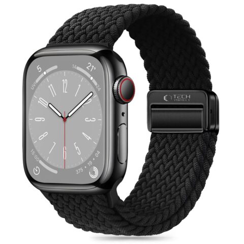 TECH-PROTECT NYLONMAG narukvica za APPLE WATCH 6 / 7 / 8 / 9 / 10 / SE (40 / 41 / 42 mm) crna - Slika 1